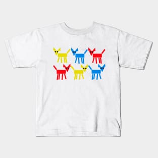 Geometric Dog Pack Kids T-Shirt